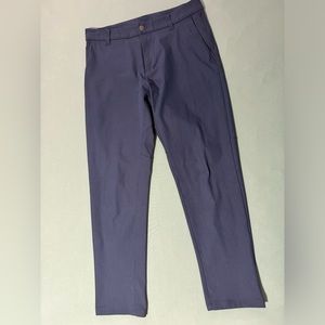 Lululemon Commission Slim-Fit Pant 28” Length Warpstreme 31” Waist Navy